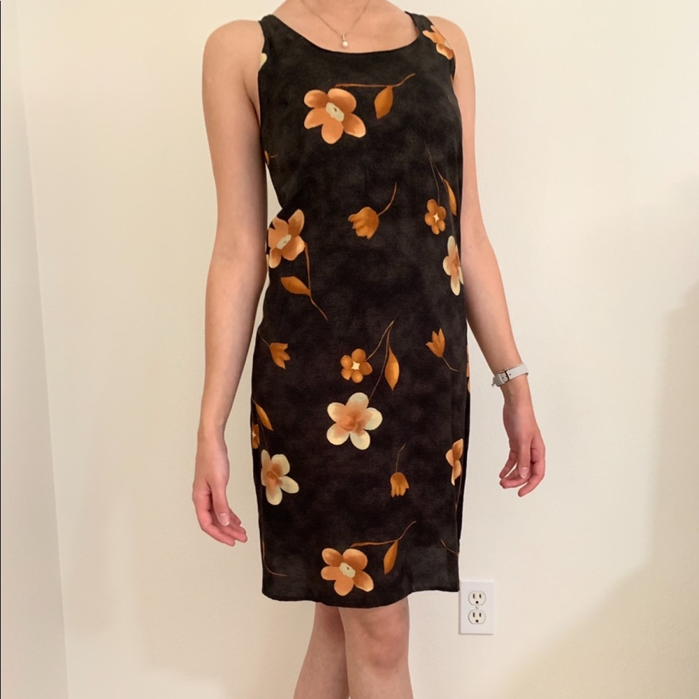 Floral Black Dress